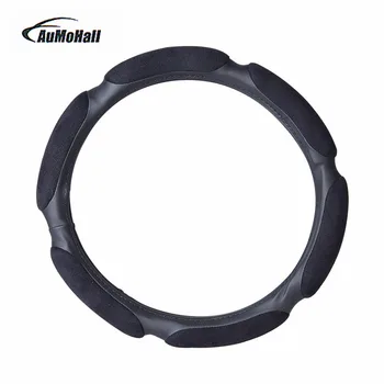 

Universal Car Steering Cover Skid-proof Comfortable Soft Stretch Winter Plush Streeing Cover 37.5CM diameter Car Styling