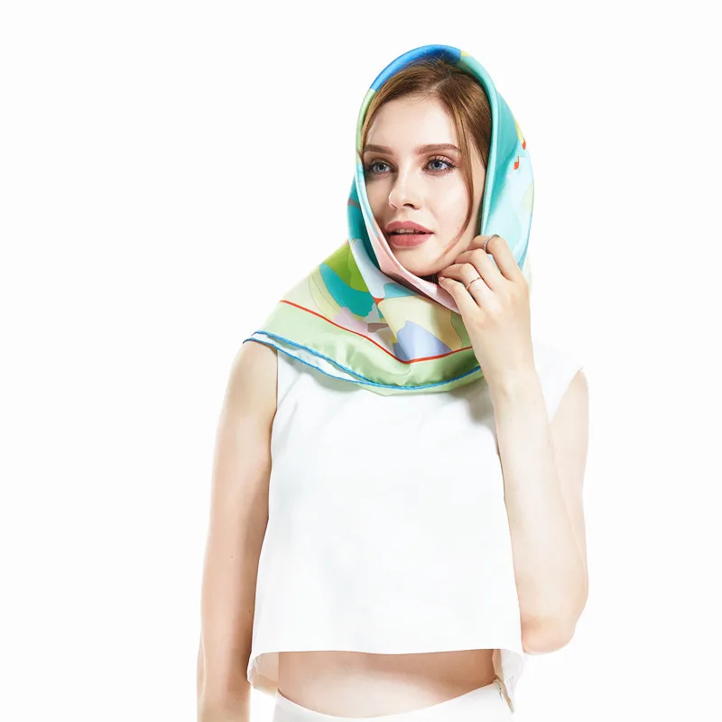 [XiuKe] шарфы, новинка весны, модный Двусторонний Шелковый шарф из ленты, винтажный шарф, повязка на голову, длинный шарф