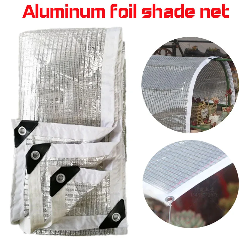 Reflective Aluminum Sun Shade Netting Sunscreen Silver White Roof