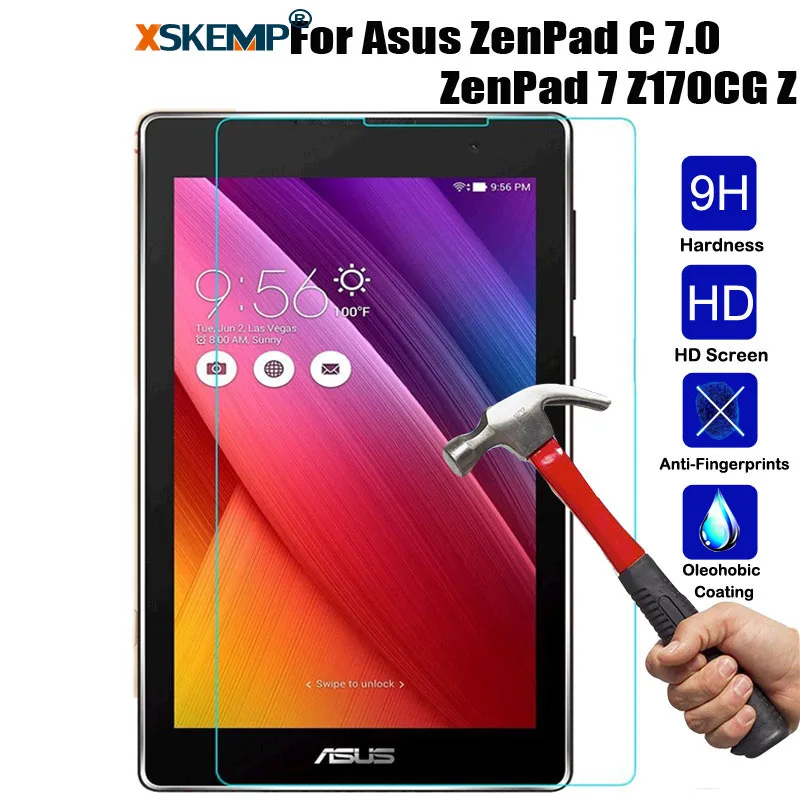 XSKEMP 9 H Премиум закаленное Стекло Экран Protector для ASUS ZenPad C 7 0 Z170C Z170CG Z171CG 3 мм таблетка