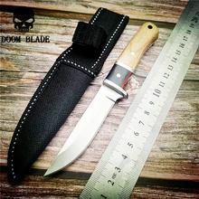 160mm 5CR15MOV Blade Knives Fixed Knife Steel+Wood Handle Outdoor Camping Tactical Hunting Knives Utility Survival +Nylon Sheath 160mm 5CR15MOV Blade Knives Fixed Knife Steel+Wood Handle Outdoor Camping Tactical Hunting Knives Utility Survival +Nylon Sheath