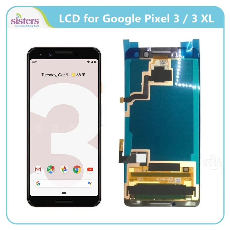 

LCD Display For Google Pixel 3 3 XL Touch Screen for Pixel 3 3 XL Screen Digitizer LCD Assembly Replacement Best AAA+ Quality