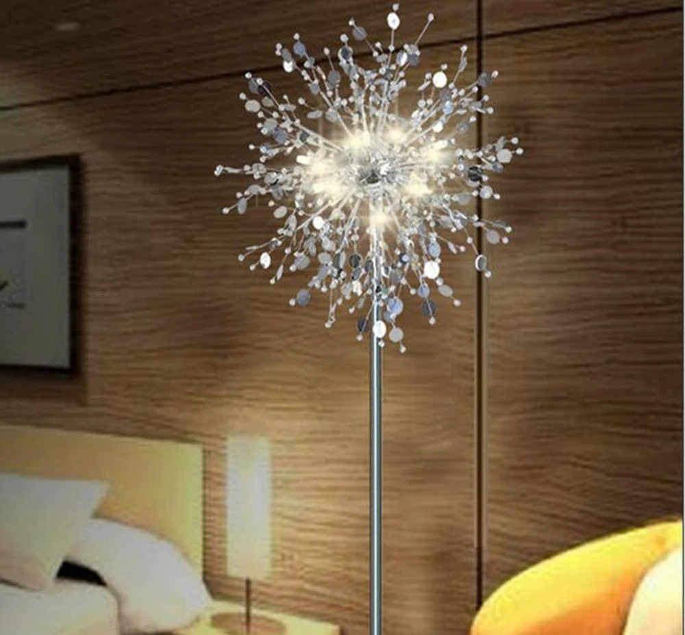 Cristal salon Stand lampadaire moderne fleur lampadaire