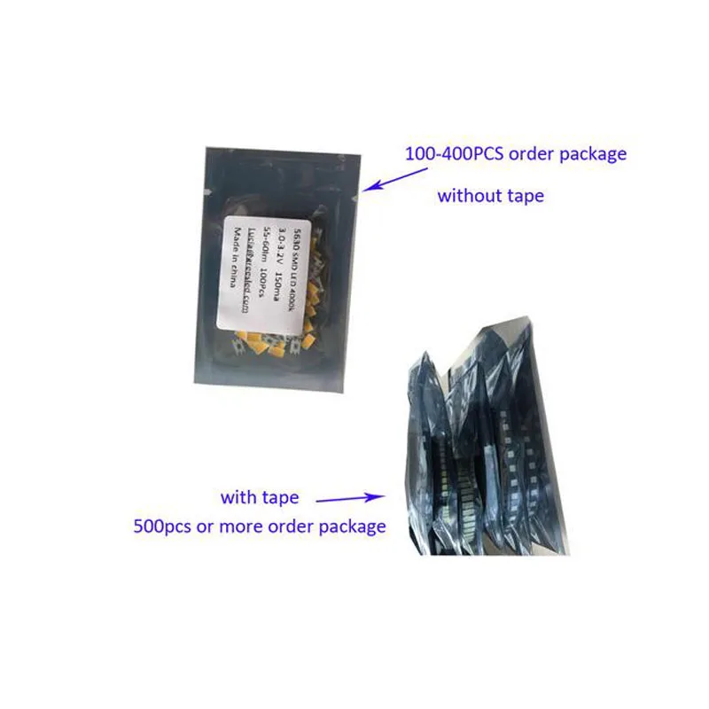 100PCS High CRI 95+ 2835 SMD LED 3V 60ma 16-26lm 2600-7000K Available For LED Lighting