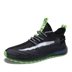 Новые мужские кроссовки 2019 Flyknit спортивные кроссовки мужские уличные дышащие мужские кроссовки с принтом 4D мужские кроссовки Hombre Zapatillas