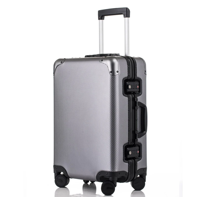 

100% Full Aluminum 20'24'26'29' Luggage Suitcase Travel Trolley Rolling Spinner Hardsider Carry On Luggage Suitcase Cabin Case
