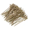 100Pcs Disposable Bamboo Tie Knotted Skewers Twisted Ends Cocktail Food Fruit Picks Fork Sticks Buffet Cupcake Toppers Wedding ► Photo 2/6