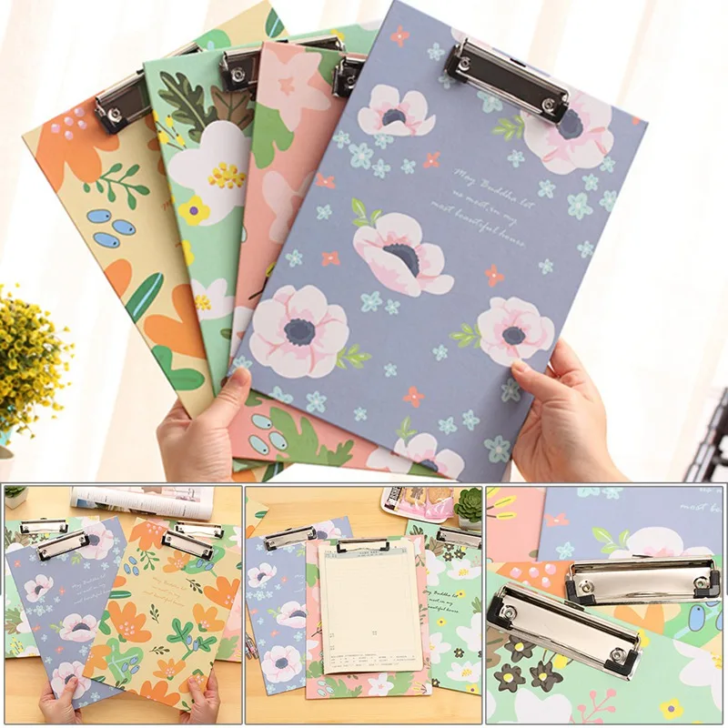 

1pcs A4 Cute Clipboards Lovely Stationery Clip Folder Board Desk File Drawing Writing Pad School Office Supplies