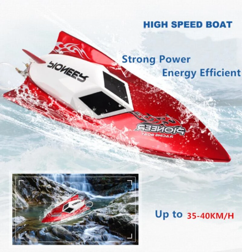 Высокая скорость воды крутой электрический RC пульт дистанционного управления Скорость лодки 2,4 г 50 см двухсторонняя навигация водонепроницаемый гоночный большой игрушечная лодка
