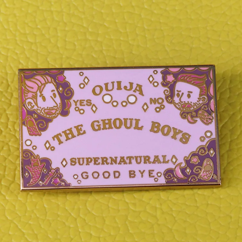 

The Ghoul Boy enamel pin ouija board brooch ghost moon witch pagan badge planchette pins divination jewelry Halloween gift