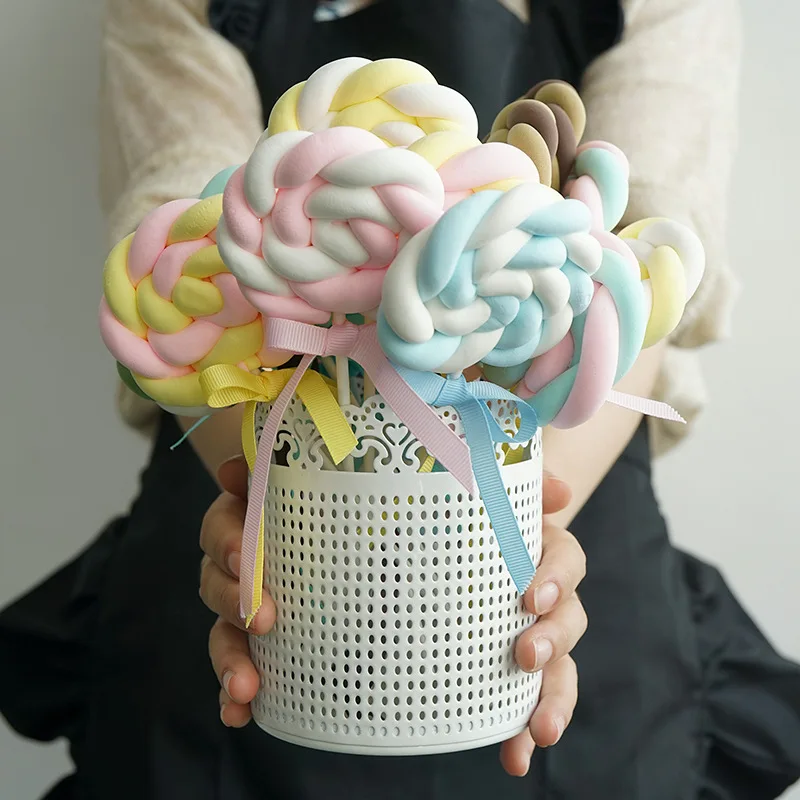 Artificail Candy Simulated Lollipop Simulation Cotton Fake Cake Shop Window Display Prop Photography Background food model,food photography props