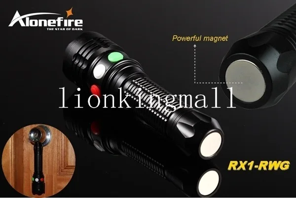 Alonefire rx1-rwg CREE XP-E Q5 LED красный, белый зеленый свет Многофункциональный сигнальная лампа фонарик