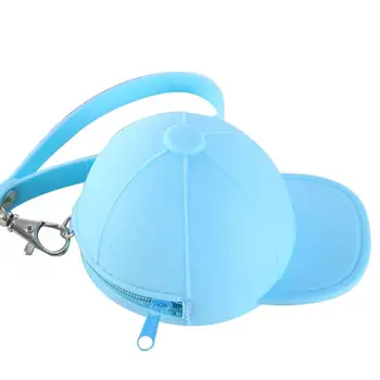 

Fashion Portable Cute Candy Color Baseball Cap Bag Silicone Card Coin Purse Zipper Storage Wallet Storage Key Wallet Bag Pouch