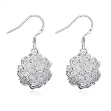 Wholesale High Quality Jewelry Silver Plated Tennis Ball Earrings for Women best gift SMTE076