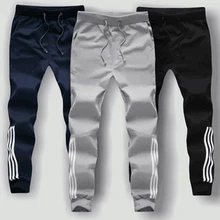 Mens Casual Pencil Pants Plus Size 5XL Workout Sporting Trousers Cotton Spliced Striped Men Jogger exercise Sweatpants