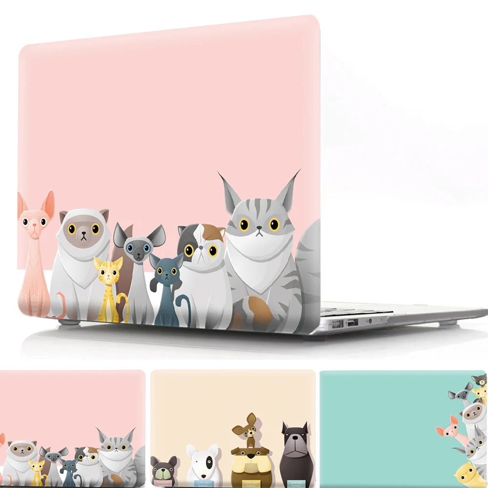 Жесткий чехол Carry360 Little Doggy для 2018 нового Apple Macbook Air Pro Retina Touch Bar 11 12 13 15 дюймов A1932/A1989