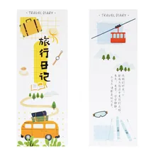 30 шт./компл. путешествия дневник Стиль Бумага Закладка для книги из мультфильма книжные держатели карты сообщения Канцелярские рождественский подарок