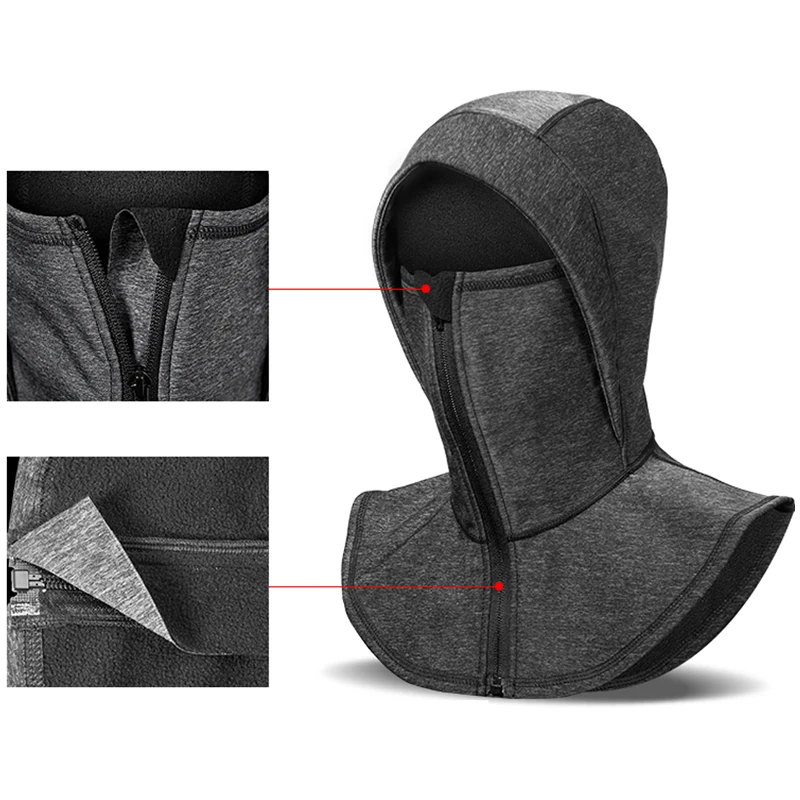 ROCKBROS الشتاء الحرارية قبعة الدراجات قبعة أغطية الرأس الصوف الدفء يندبروف الدراجات قناع الوجه التزلج المرايل على الجليد الرقبة أدفأ