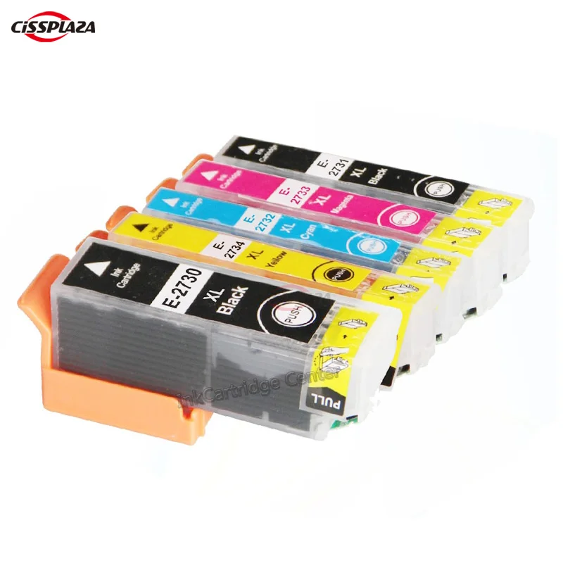 CISSPLAZA 5 шт. чернильный картридж совместимый для EPSON XP600 XP700 XP800 XP610 XP810 T2730 T2734 t273 2730