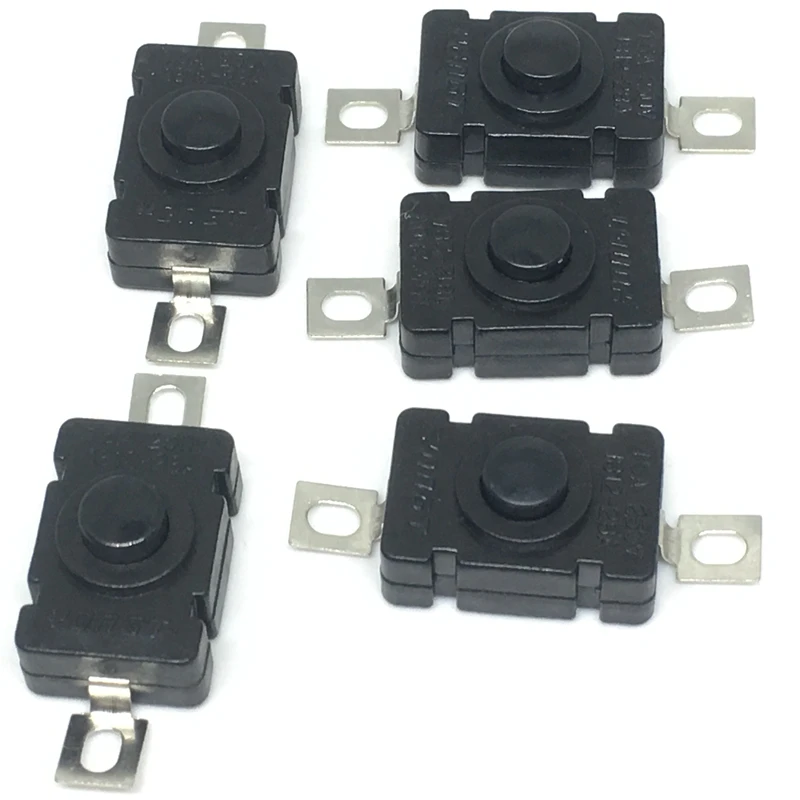10pcs KAN-28 1.5A250V Flashlight Switches Self Locking SMD Type 18 x 12mm Push Button Switches 1812-28A 1