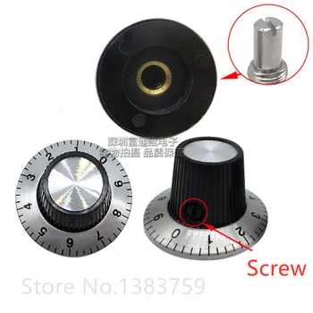 

5pcs Potentiometer band switch knob cap with scale digital C2 lock screw Size 29*18MM inner hole 6MM