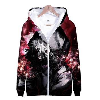

FRDUN TOMMY Harajuku Hoodies Sweatshirts 3D Print tokyo ghoul Long Sleeve Zipper Men Clothes Hip Hop Plus Size 4XL Q2680-Q2689
