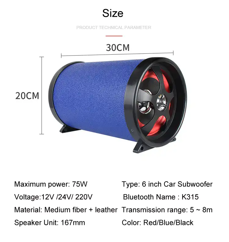 subwoofer auto bluetooth