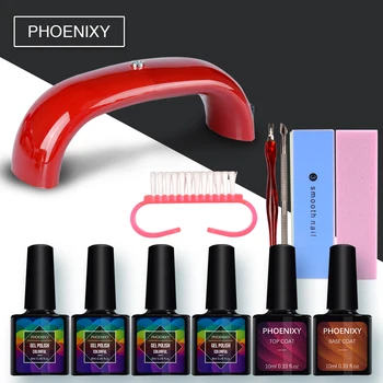 

Manicure Set Gel Nail Polish Kit Nail Dryer Lamp Soak Off Manicure Lacquer Varnish Semi Permanent Nail Accessorie Art Tools Set