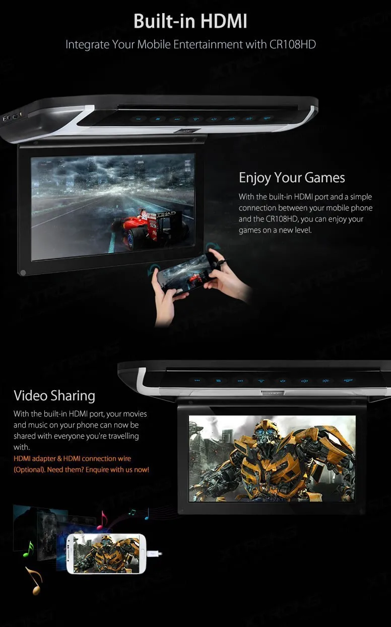 Sale Xtrons 10.1" HD Digital TFT Car Roof Monitor DVD car roof flip down monitor SD/ USB/thin stylish design with 2pcs IR headphones 1 Sale Xtrons 10.1" HD Digital TFT Car Roof Monitor DVD car roof flip down monitor SD/ USB/thin stylish design with 2pcs IR headphones 1