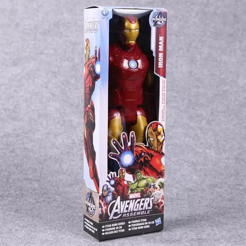 1" 30 см супер герой мстители фигурка игрушка Капитан Америка, Железный человек, Росомаха, Человек-паук, Raytheon Модель Куклы Детский подарок - Цвет: WITH BOX