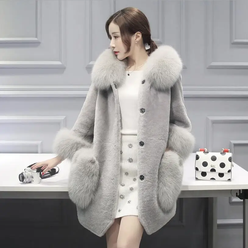 M-3XL куртка осенне зимняя Дамская обувь корейский дикий длинный отрезок плюс бархатные толстые зимнее кожаное пальто женский windbreake