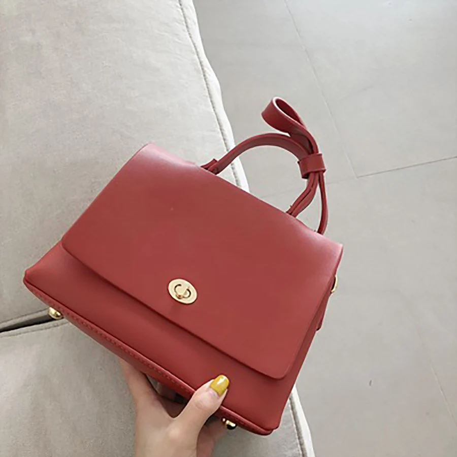 

Solid Color Smooth Handbag Fashion Women Shoulder Bags Simple Flip Messenger Bag For Women Elegant Ladies Evening Purse New 2019