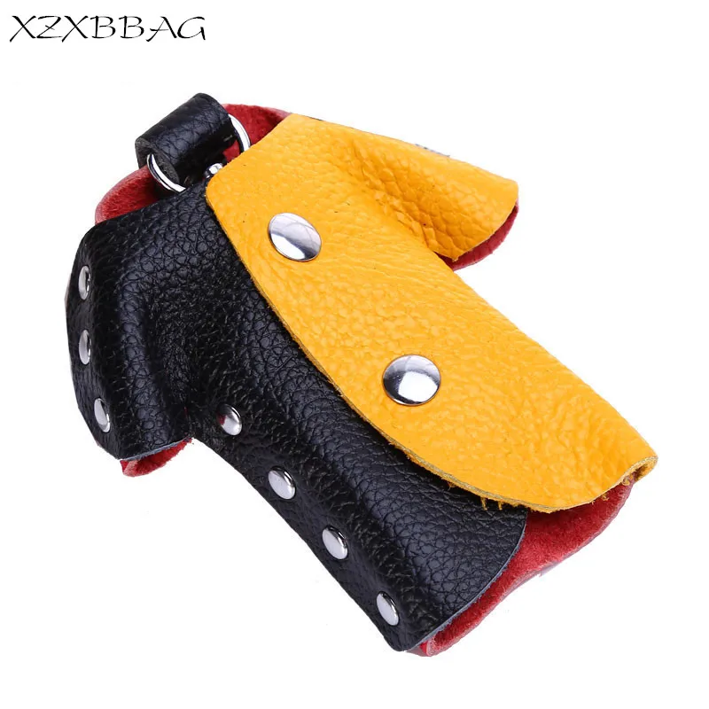 

XZXBBAG Genuine Leather 3D Clothes Key Wallets Unisex Key Holder Organizer Men Car Key Housekeeper Women Keychain Covers Bag
