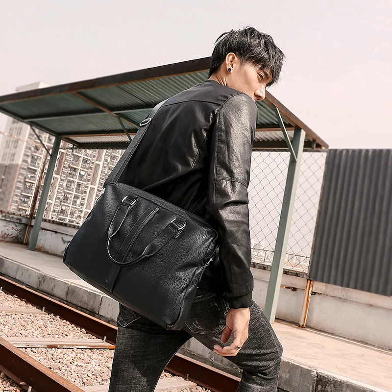 

Men's Bag One Shoulder Slant Hand-held Documents Trend Travel Men's Computer Bag