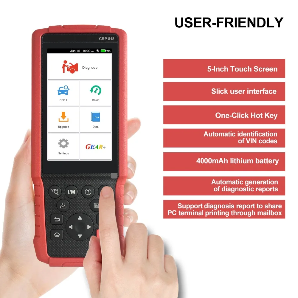 Европейские автомобили азиатские автомобили OBD2 диагностический инструмент Запуск CRP818 CRP828 Creader
