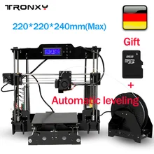 Tronxy автоматическое выравнивание 3D принтер 220*220*240 мм Точность RepRap Prusa i3 3D принтер DIY Kit + 1 рулон нити 8 ГБ SD карты печати