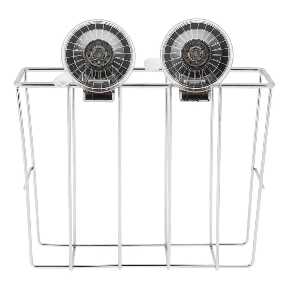

Stainless Steel Sucker Bathroom Magazine Newspaper Holder Basket Wall Mounted Storage Rack