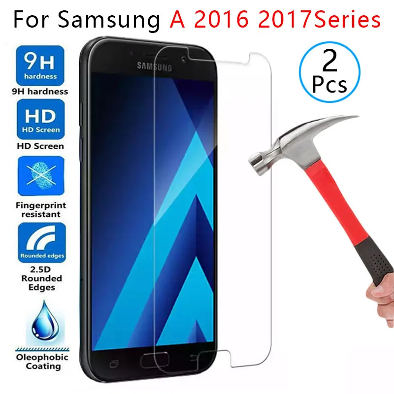 Закаленное стекло для samsung a3 a5 a7 2017 2016 Защитное защиты экрана телефона galaxy a 3 5 7 3a 5a