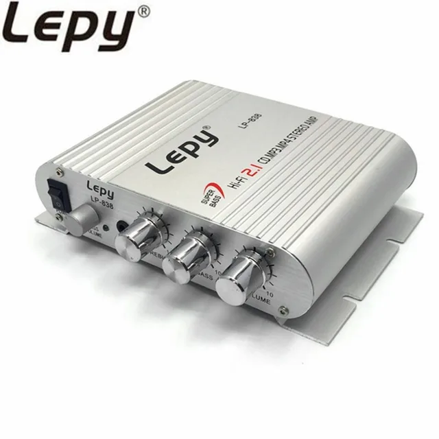 Best Price LP-838 Portable Power Amplifier Hi-Fi 2.1 MP3 Radio Audio Stereo Bass Speaker Booster Player for Home Car Motorbike Black White Best Price LP-838 Portable Power Amplifier Hi-Fi 2.1 MP3 Radio Audio Stereo Bass Speaker Booster Player for Home Car Motorbike Black White