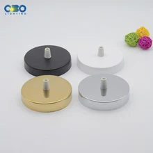 Черный/белый/серебристый/Золотой 10 см Потолочная пластина железная Подвесная лампа основания DIY+ линия замка Резиновая