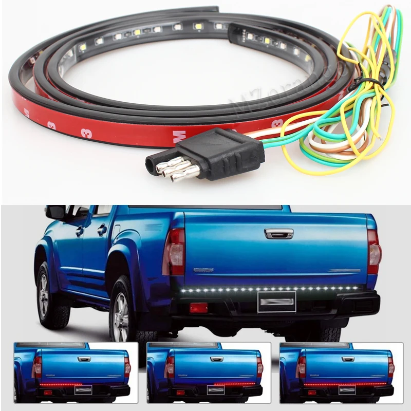 60" Red/white Tailgate LED Strip Light Bar Truck Reverse Brake Turn Signal Tail for 2003-2012 Dodge Ram 1500 2500 3500 4500 550