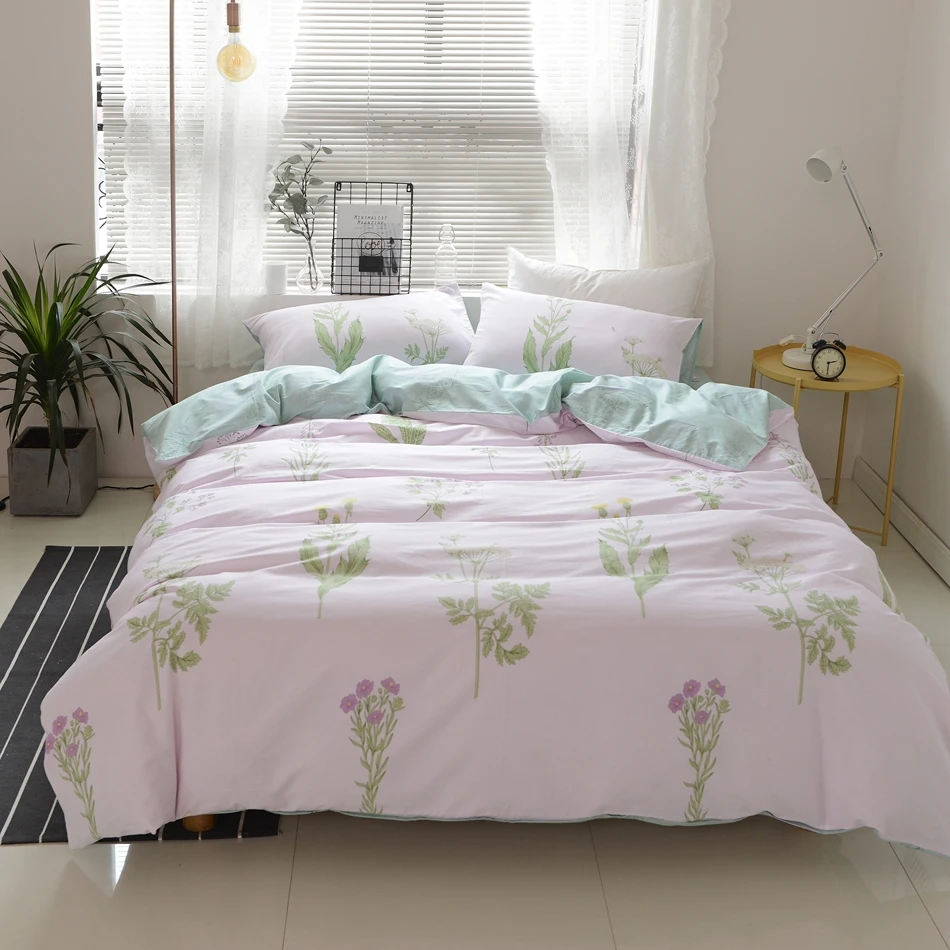 Flowers Duvet Cover Set 100 Cotton 4 seasons Bedding Sets For Adults