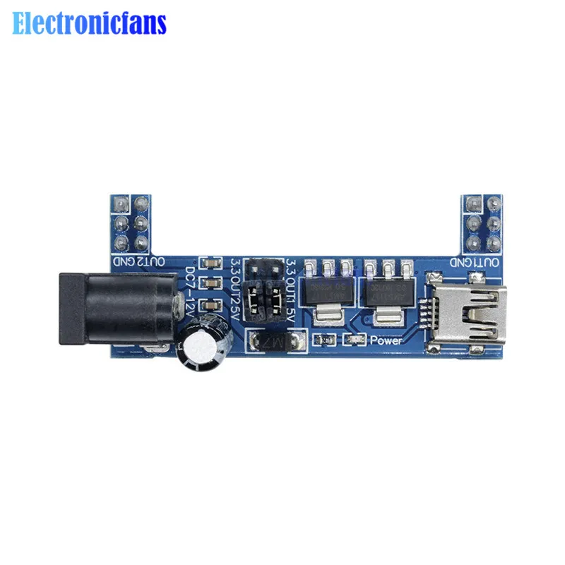 2 шт. макетная плата MB102 модуль питания 3 В 5 для безsolderless Mini USB блок питания|breadboard