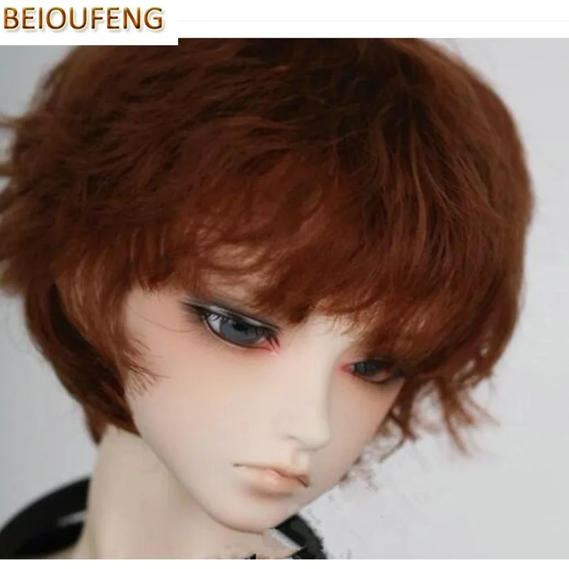 Beioufeng 1/3 1/4 BJD парик Мода Короткие вьющиеся Женские аксессуары для волос для Куклы, Дизайн синтетических кукла Женские аксессуары для волос