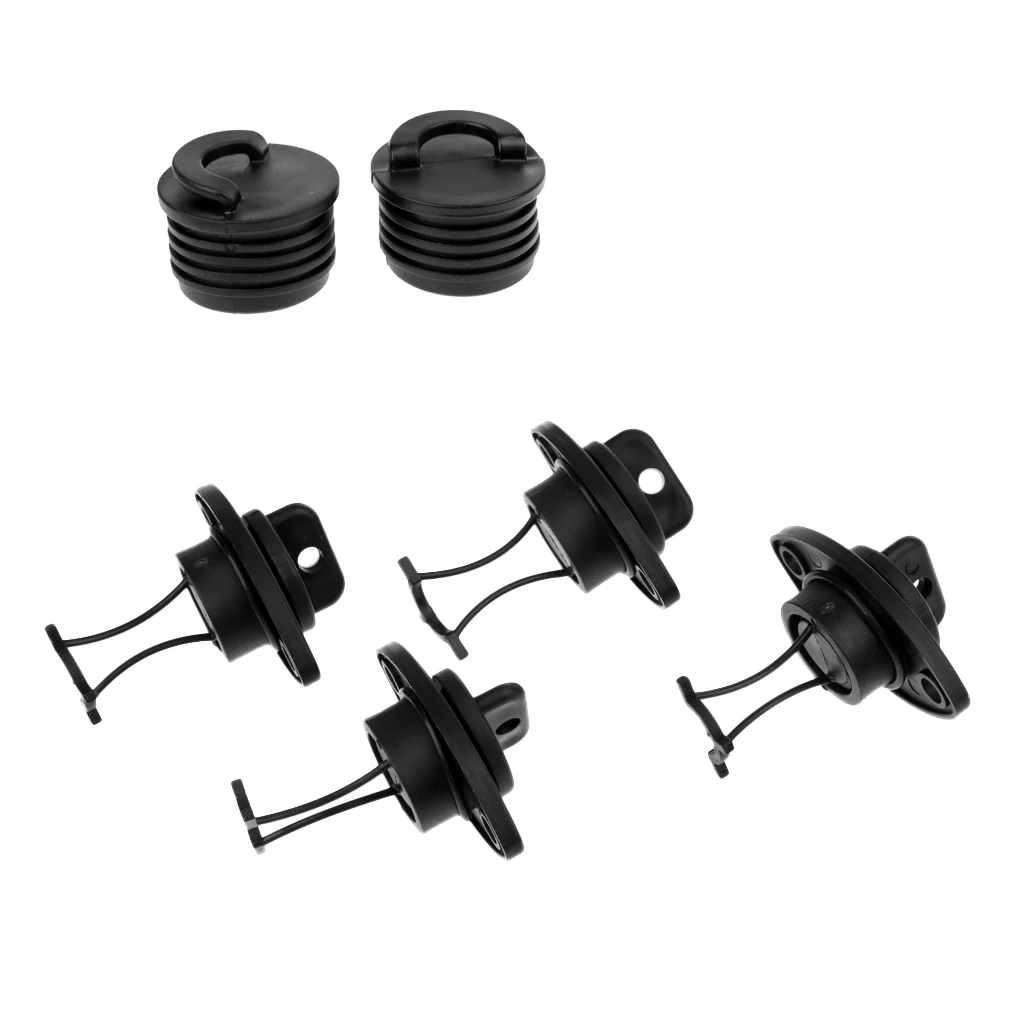 6 Pieces (2 Types) Universal Marine Kayak Canoe Boat Scupper Drain Holes Plugs Stopper Bung