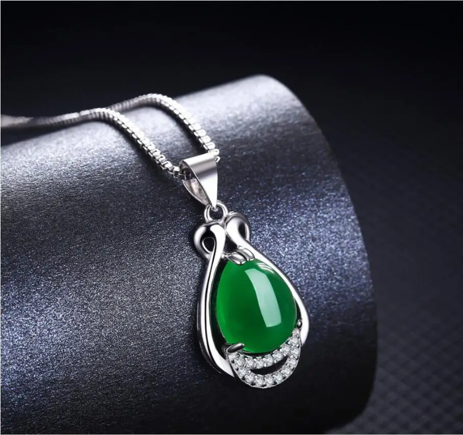 

925 sterling silver diamond dream catcher necklace fashion simple clavicle chain D01