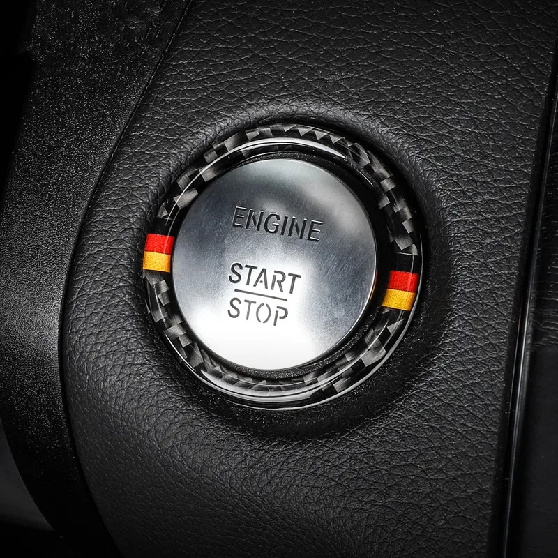 For-Mercedes-Benz-C-E-Class-W205-W213-GLC-Car-Engine-Start-Stop-Ignition-Key-Ring