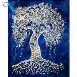 Touoilp 5d diy кристаллы для вышивки голубой Дерево жизни алмазная живопись вышивка крестиком полный квадратный Круглый Алмаз мозаичный Рисунок