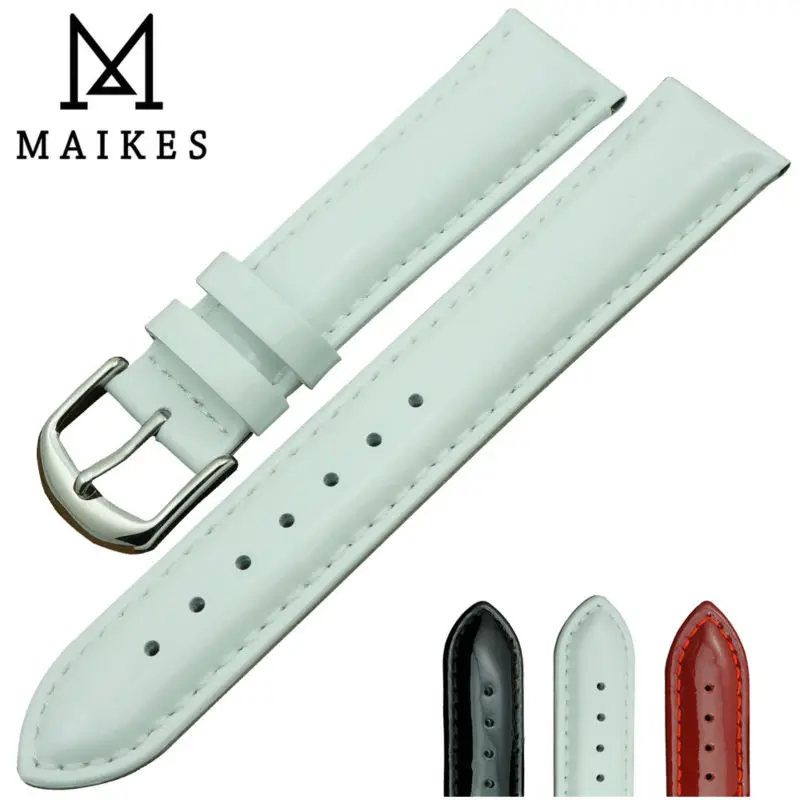 Prix pour MAIKES 12mm 14mm 16mm 18mm 20mm Blanc Doux Lisse Bandeau Bracelet Brillant En Cuir Verni de Vache ceinture En Cuir Véritable Montre Bande Prix pour MAIKES 12mm 14mm 16mm 18mm 20mm Blanc Doux Lisse Bandeau Bracelet Brillant En Cuir Verni de Vache ceinture En Cuir Véritable Montre Bande