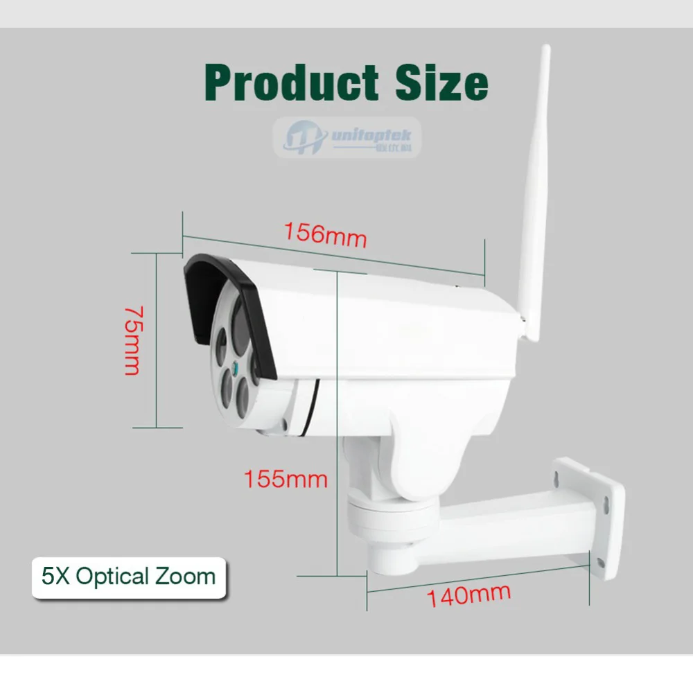 1080P 960P 3G 4G SIM Card Camera Wifi Outdoor PTZ HD Bullet Camera Wireless IR 50M 5X Zoom Auto Focus 3516C+SONY323 IP Camera